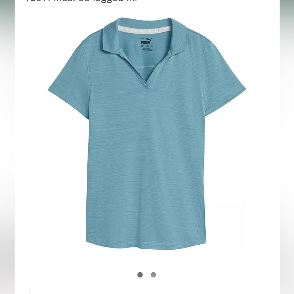 Puma Ladies Dry Cell Cloudspun Free Polo Golf Shirt XXL milky bleu